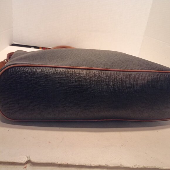 Rare '90s COACH Italy Dakota Collection Harvest Tote 4207 Black Pebbled Leather - Picture 12 of 15